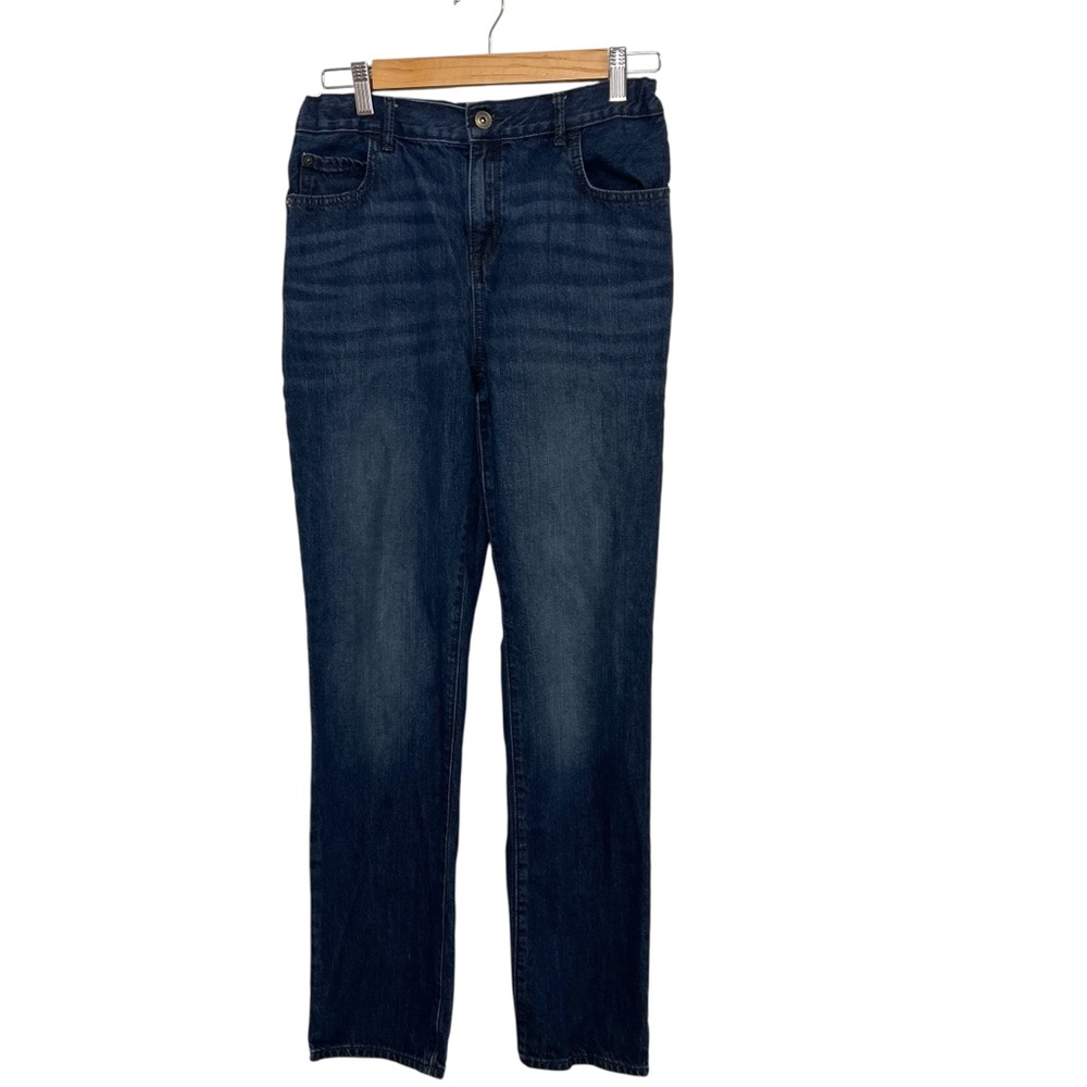 Boys Dark Wash Denim Jeans Adjustable Waistband Classic Style Youth Size 18